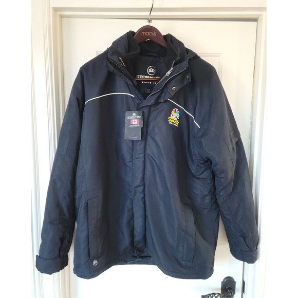 STORMTECH Mens TR-1 NAVY Vortex 3-IN-1System Jacket NBC Sports SIZE XL **NEW**